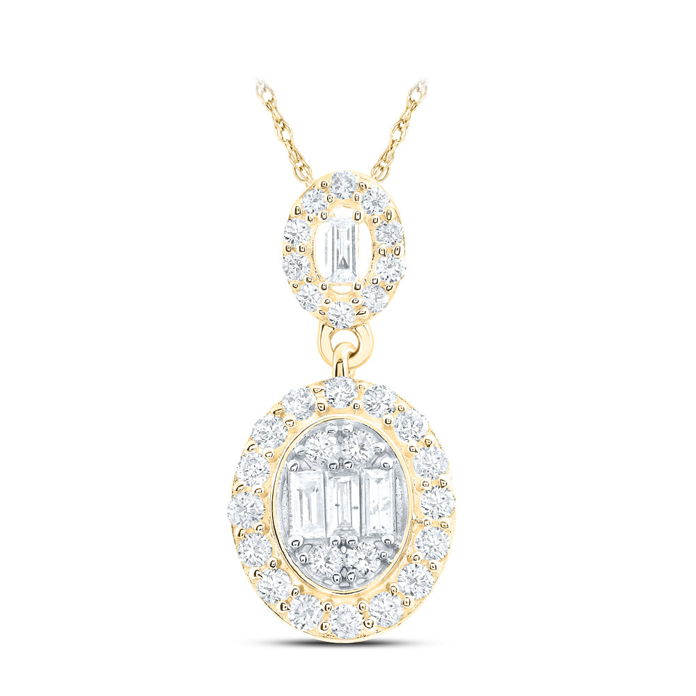 5/8CTW-DIA ANA M FASHION OVAL PENDANT