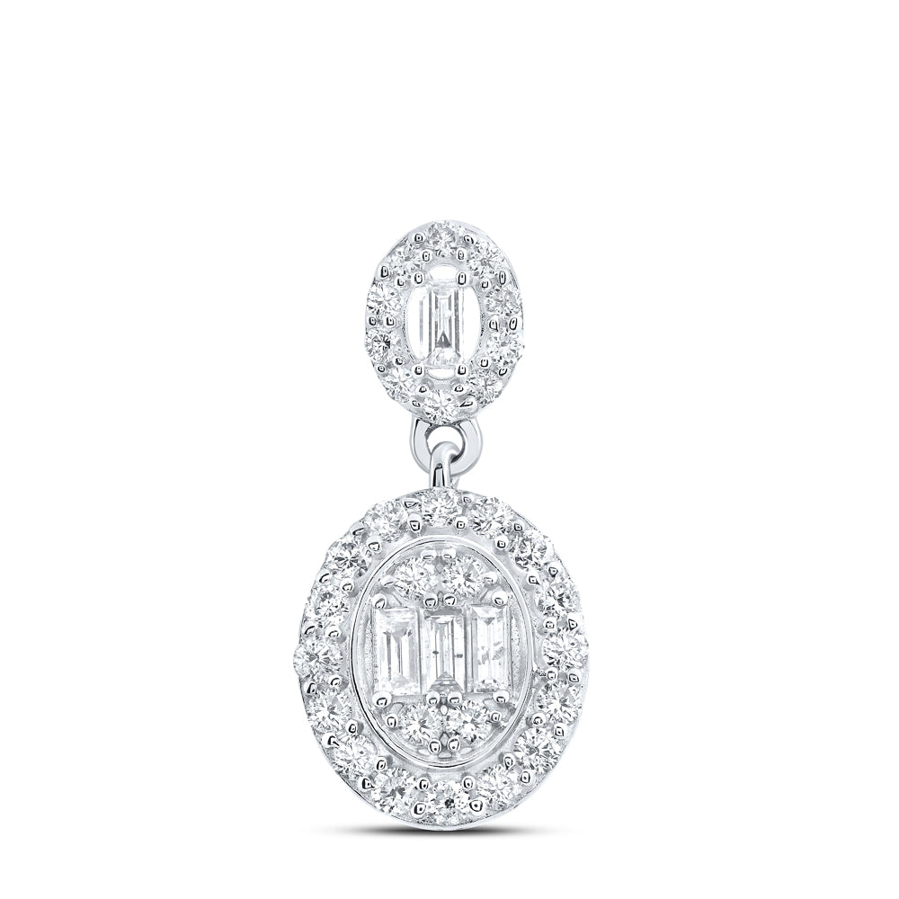 5/8CTW-DIA ANA M FASHION OVAL PENDANT