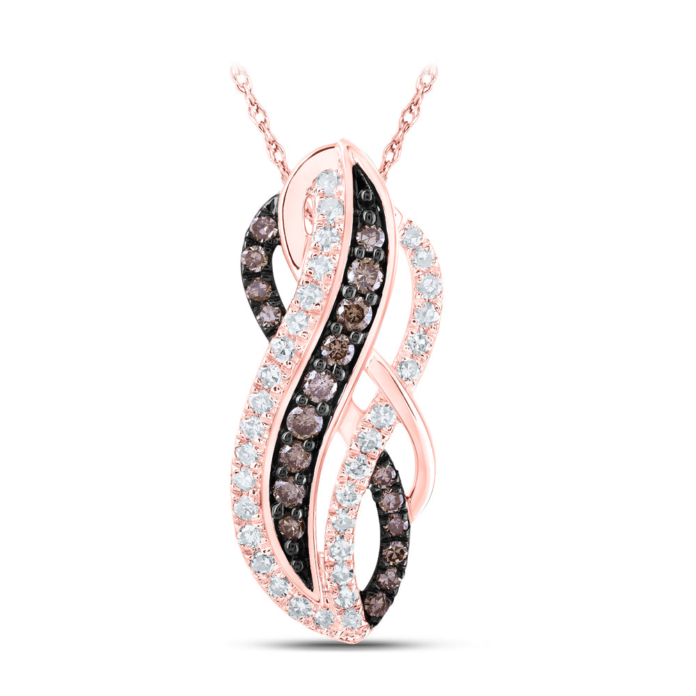 1/3CTW-DIA COGNAC PENDANT