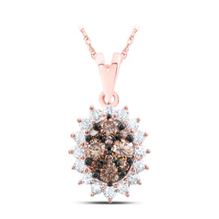 1/2CTW-DIA COGNAC PENDANT