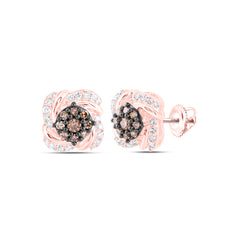 1/3CTW-DIA COGNAC SQUARE EARRING
