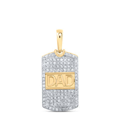 1/3CTW-DIA P1P2 DAD RACTANGLE PENDANT