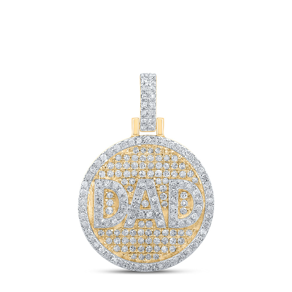 1/2 CTW-DIA P1P2 DAD ROUND PENDANT