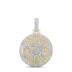 1/2 CTW-DIA P1P2 DAD ROUND PENDANT