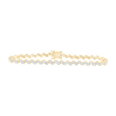 14K Yellow Gold 4 3/4 CTW-Natural Diamond Tennis Bracelet (7 Inch ) 9.97 Gram