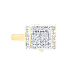 10K Yellow Gold 1/4 CTW-Natural Diamond (6MM) Cuban Lock Box 2.18 Gram
