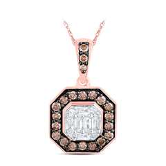 3/8CTW-DIA NKE COGNAC OCTAGON PENDANT