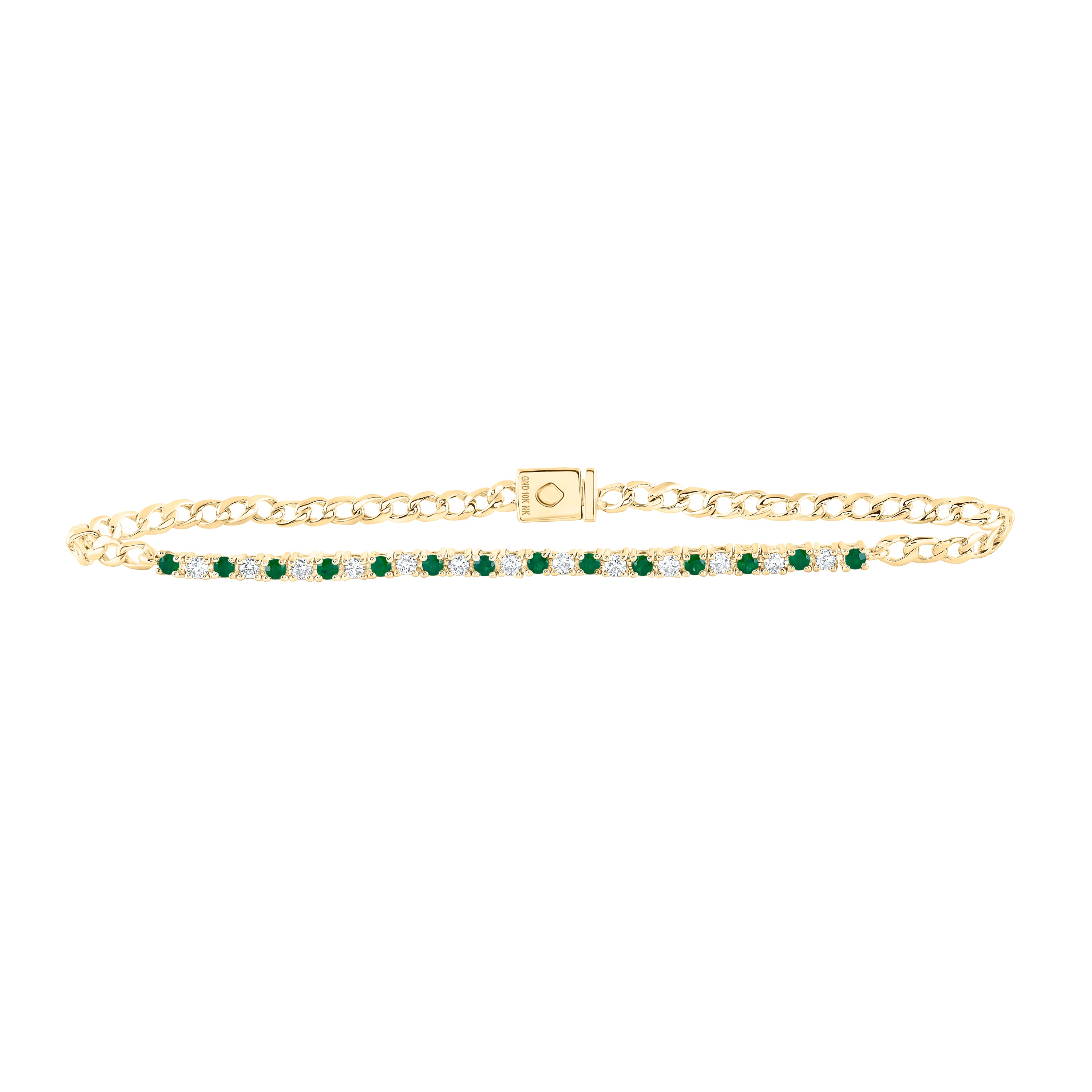 1/3 CTW-DIA NK 1/3CTW-EME BRACELET (7 INCH)