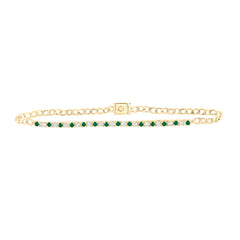 1/3 CTW-DIA NK 1/3CTW-EME BRACELET (7 INCH)