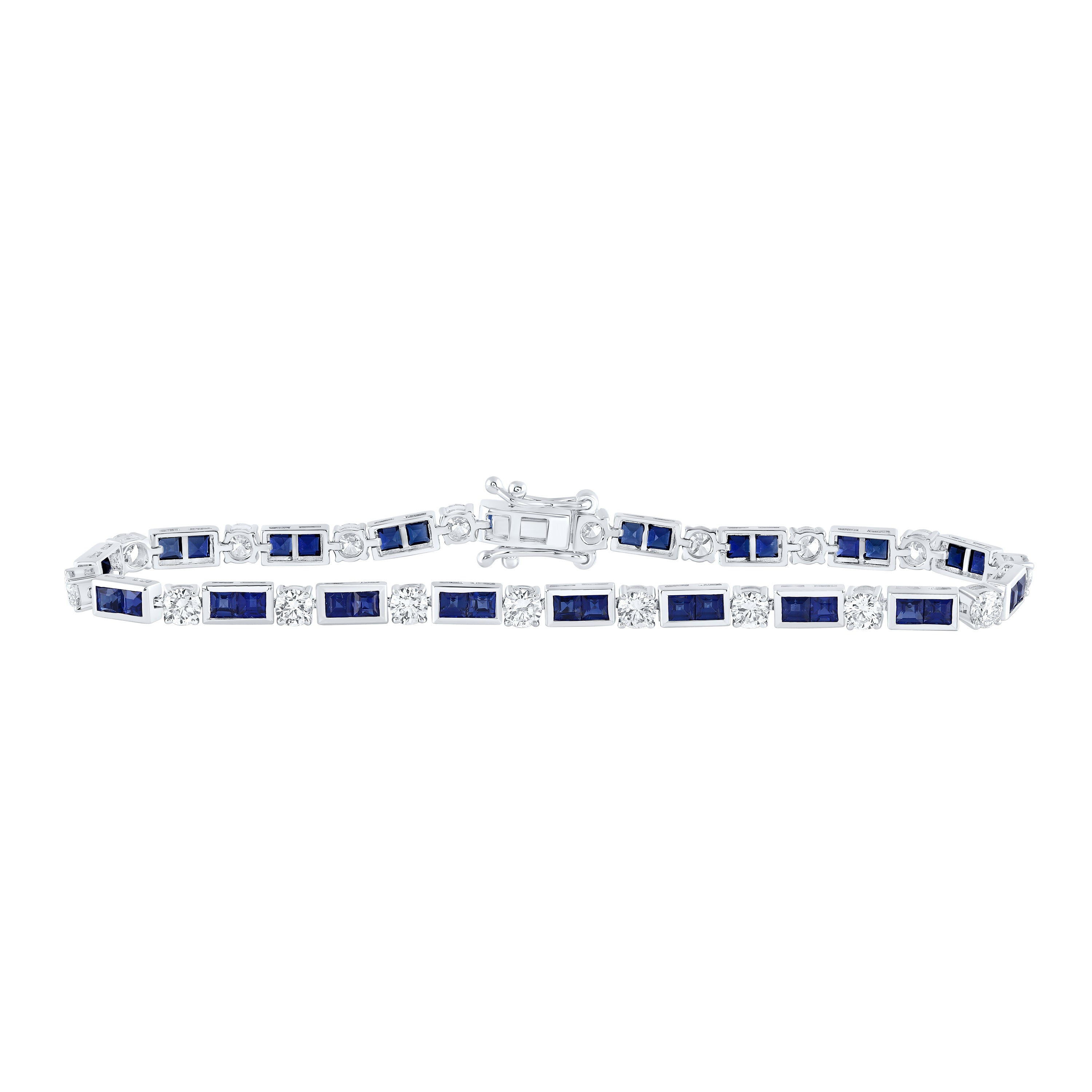 2 5/8CTW-DIA NKE 4 5/8CTW-SAPP BRACELET (7 INCH)