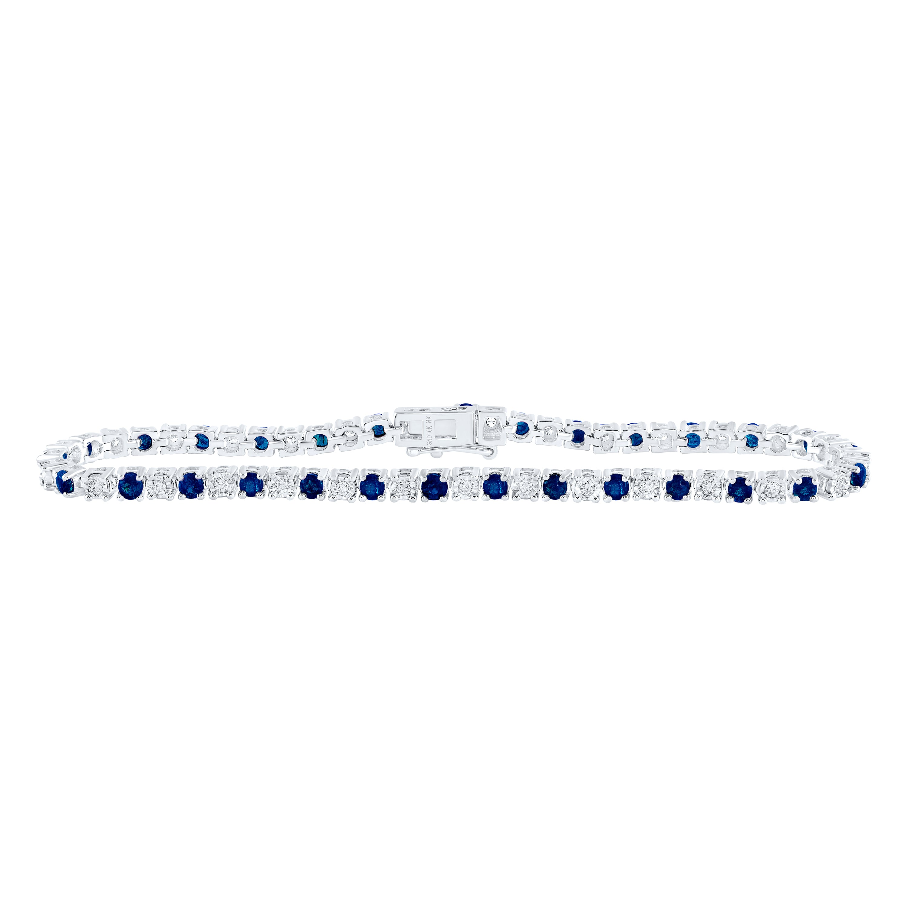 1/2CTW-DIA NK 2 3/4CTW-SAPP BRACELET