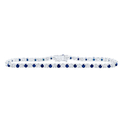 1/2CTW-DIA NK 2 3/4CTW-SAPP BRACELET
