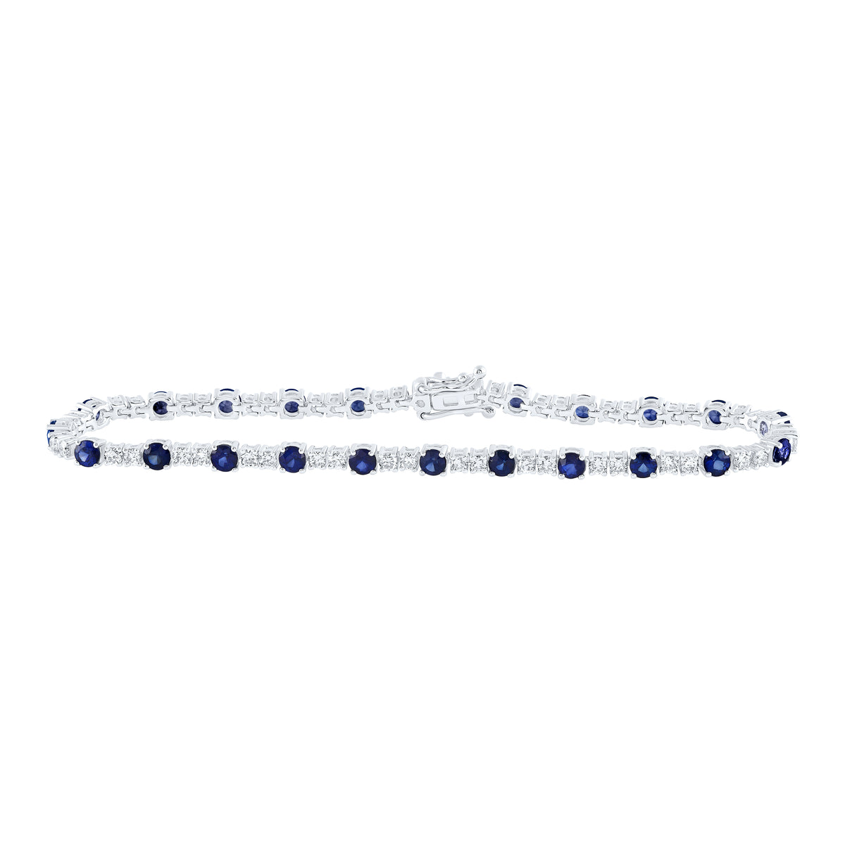 1 1/2CTW-DIA NKE 2 7/8CTW-SAPP BRACELET (7 INCH)