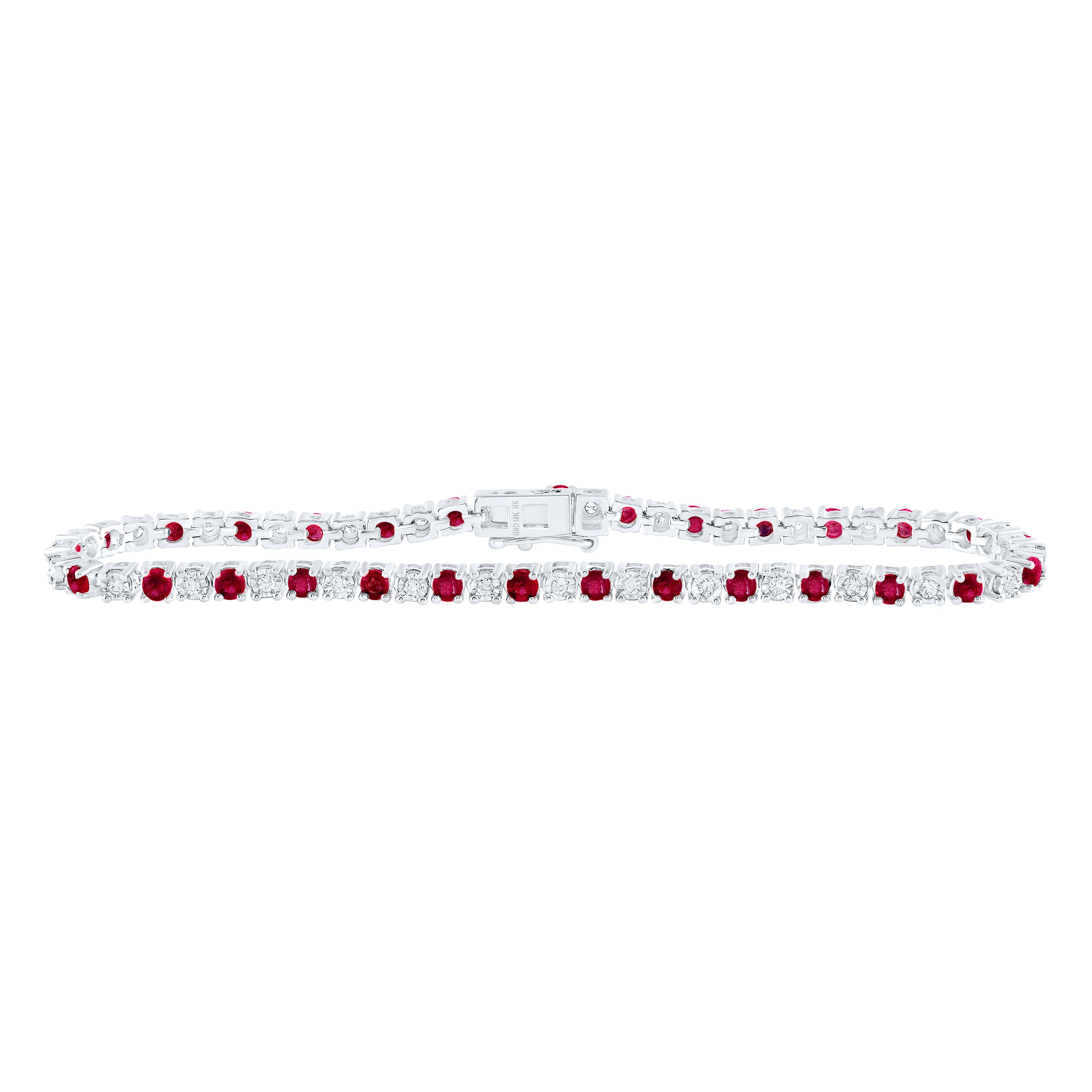 1/2CTW-DIA NK 2 1/2CTW-RUBY BRACELET