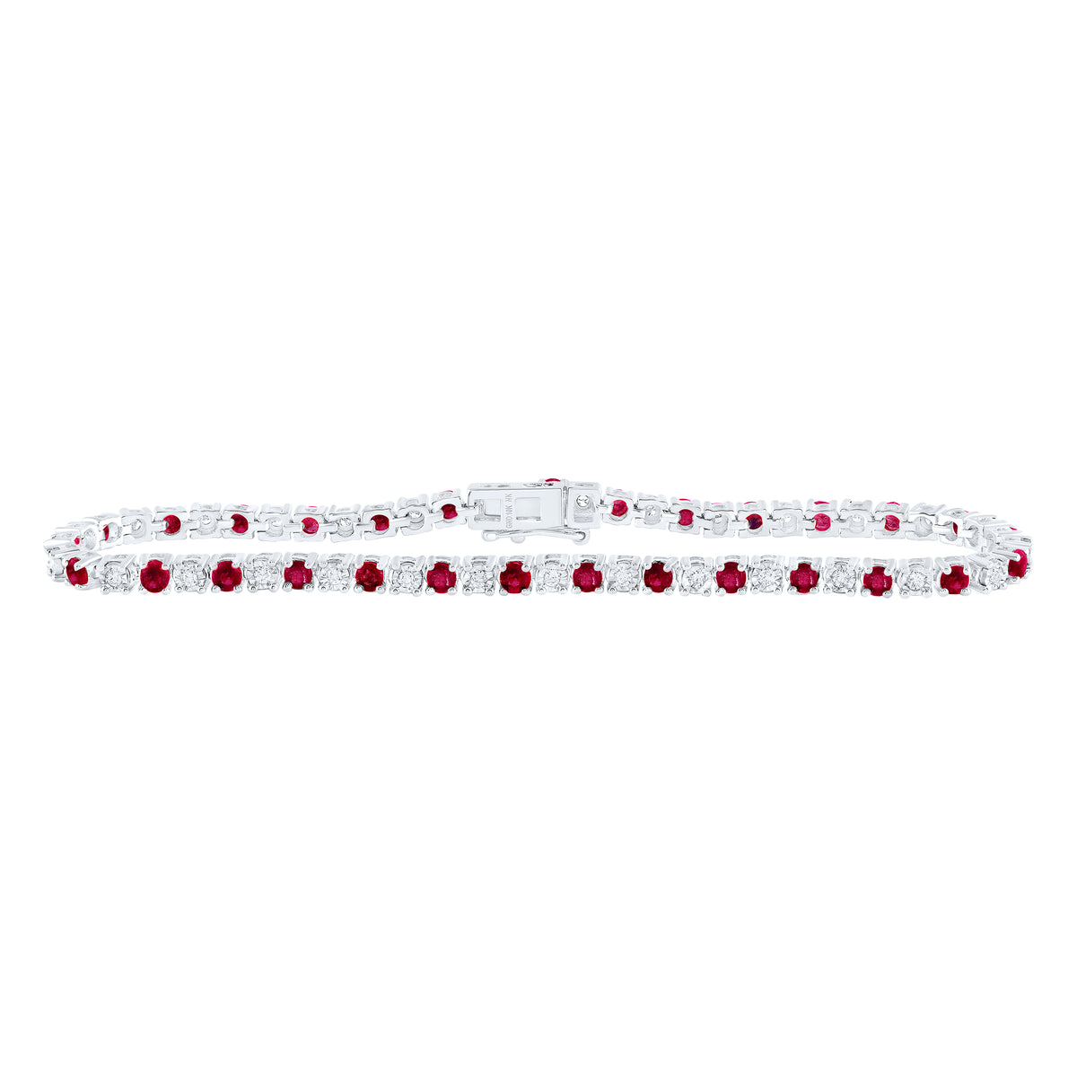 1/2CTW-DIA NK 2 1/2CTW-RUBY BRACELET