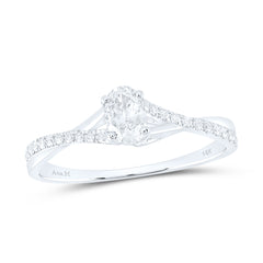 3/8CTW-DIA ANA M 1/3CT-COV NO HALO ENGAGEMENT RING CERT