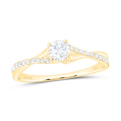 3/8CTW-DIA ANA M 1/3CT-CRD NO HALO  ENGAGEMENT RING CERT