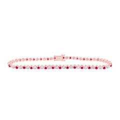 1CTW-DIA NKE 1 1/2CTW-RUBY NATURAL GEM TENNIS BRACELET (7 INCH)