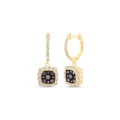 7/8CTW-DIA NK COGNAC DANGLING EARRING