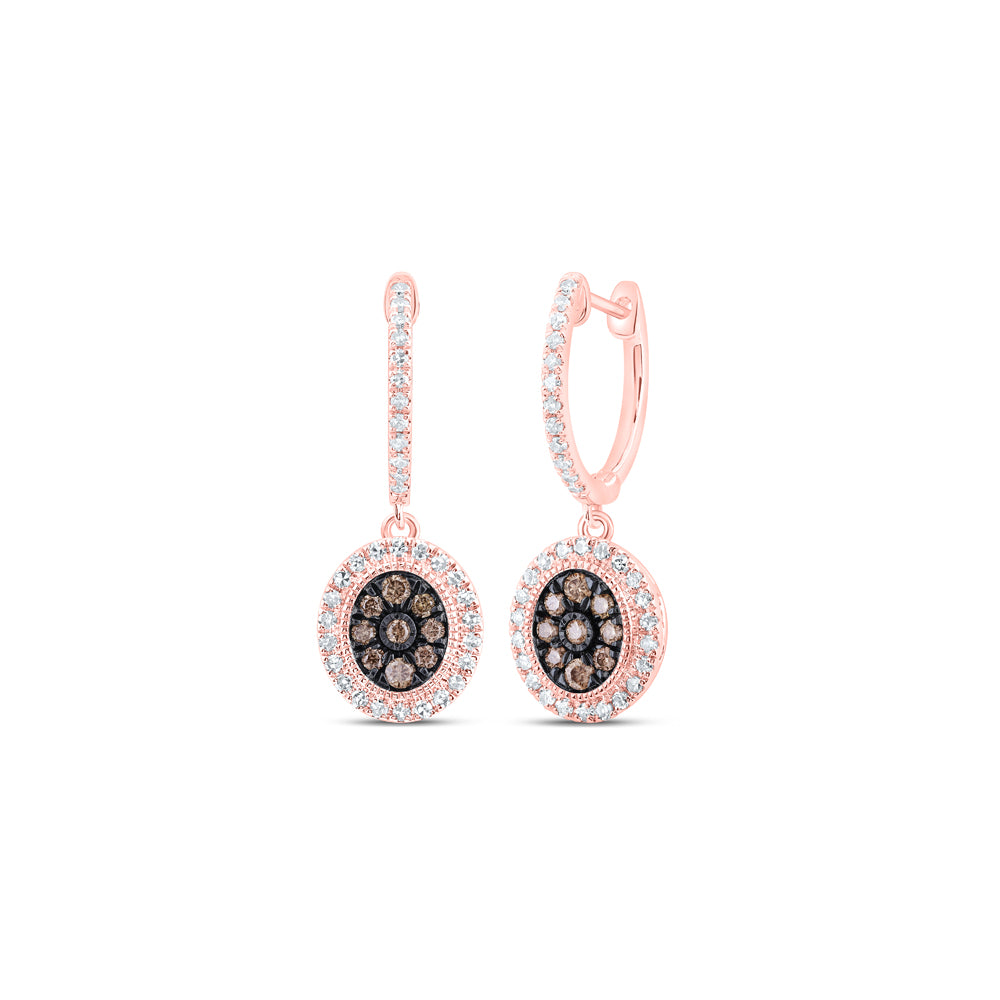 5/8CTW-DIA NK COGNAC DANGLING EARRING