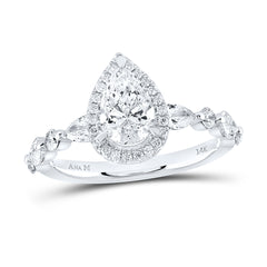 1 7/8CTW-DIA 1CT-CPEAR ENGAGEMENT RING CERT