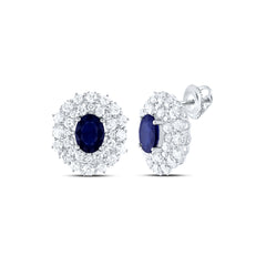 2 7/8CTW-DIA ANA M 6X8MM-SAPP NAT GEM EARRNG