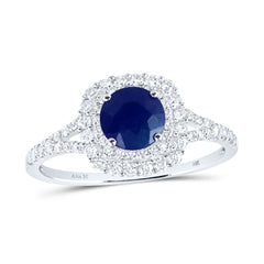 3/8CTW-DIA CN 6.00MM SAPP BRIDAL NATURAL GEM RING