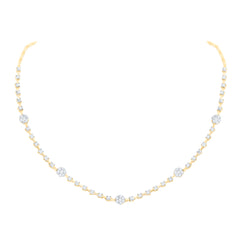 2 CTW-DIA NKE FLOWER NECKLACE (16 INCH)