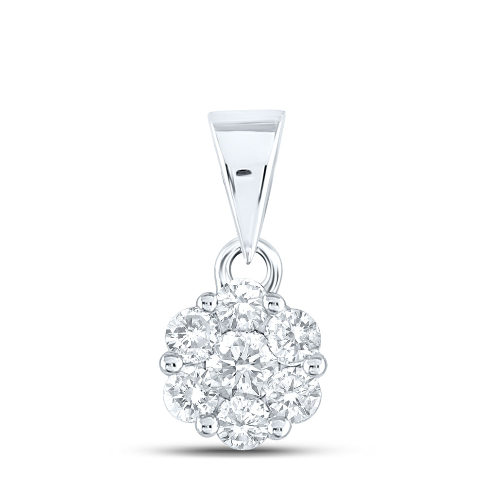 1/2CTW-DIA NKE FLOWER FASHION PENDANT