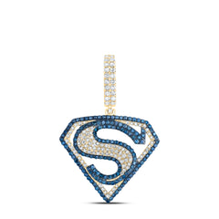 1 5/8CTW DIA NK SUPERMAN LOGO MEN'S CHARM