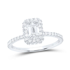 1 1/4CTW-DIA ANA M 3/4CT-CEM SINGLE HALO ENGAGEMENT RING