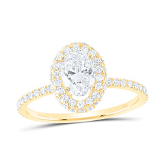 1 1/3CTW-DIA ANA M 3/4CT-COV SINGLE HALO ENGAGEMENT RING