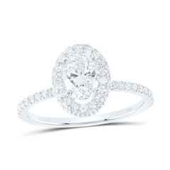 1 1/3CTW-DIA ANA M 3/4CT-COV SINGLE HALO ENGAGEMENT RING