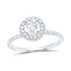 1CTW-DIA ANA M 3/4CT-CRD ENGAGEMENT SINGLE HALO RING