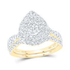 1CTW-DIA NK 1/5CT-CRD BRIDAL SET DOUBLE HALO