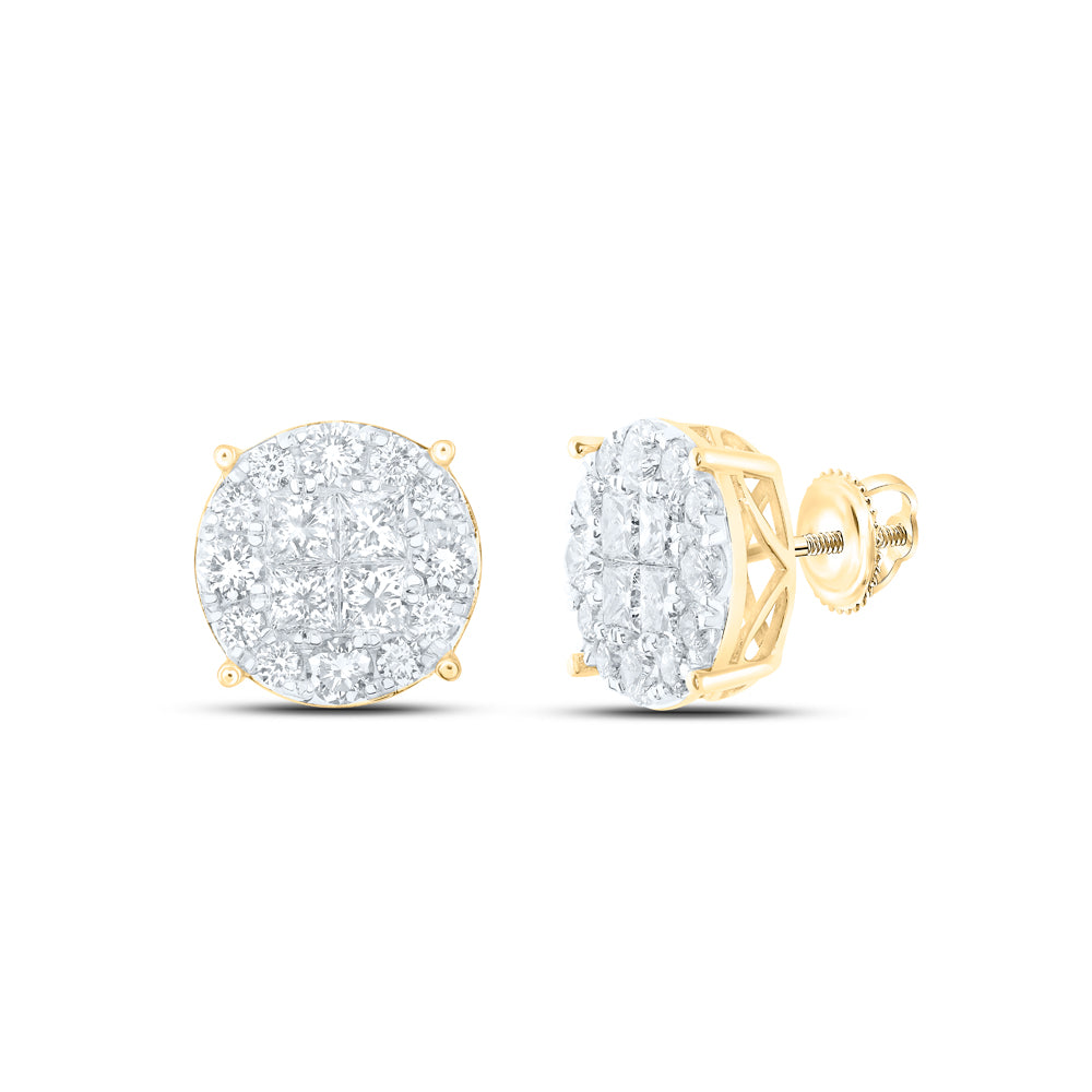 3CTW-DIA NKE FASHION ROUND EARRINGS