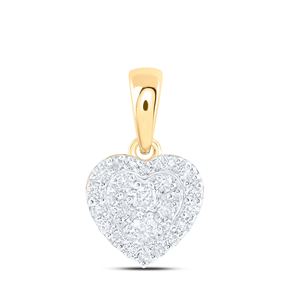 3/8CTW-DIA NK FASHION HEART PENDANT