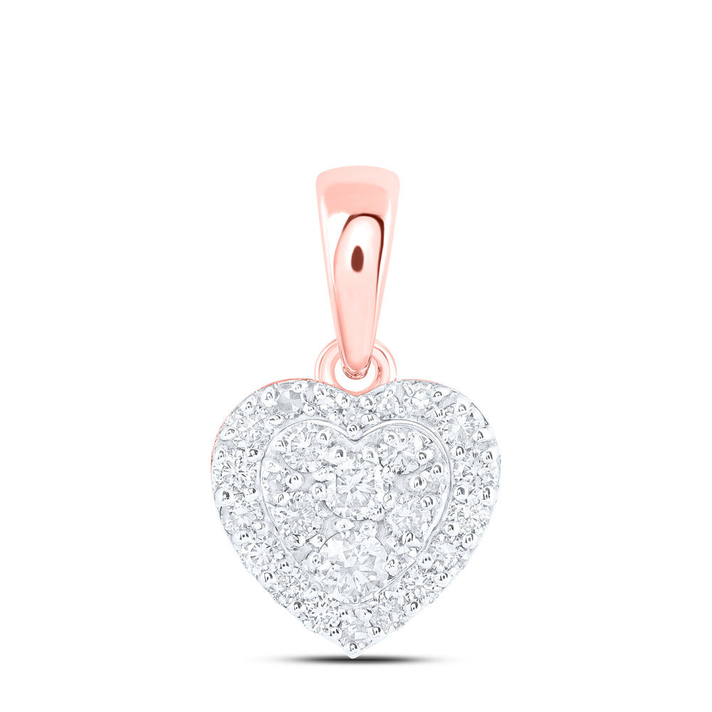 3/8CTW-DIA NK FASHION HEART PENDANT