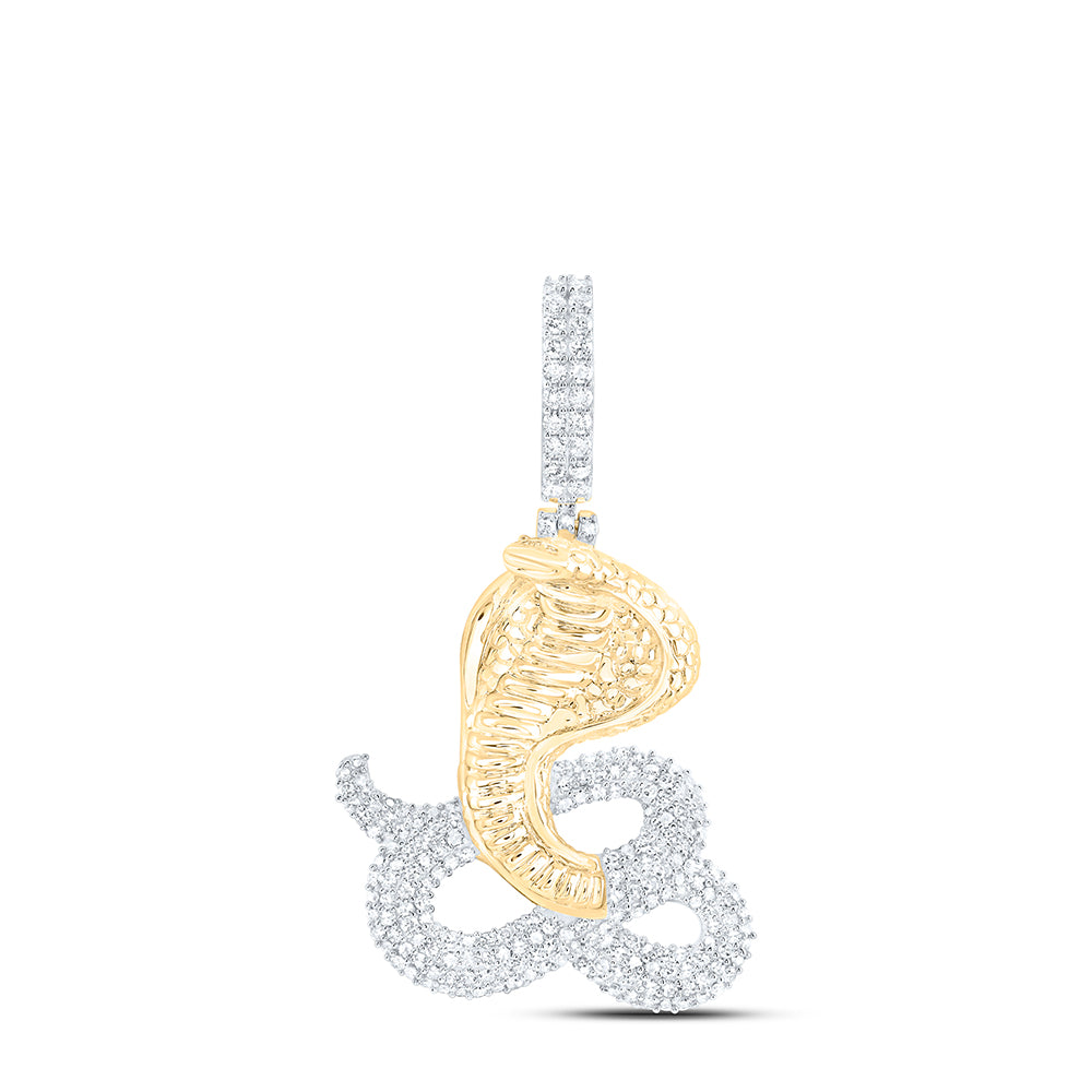 1 1/5CTW-DIA NK SNAKE MEN'S CHARM