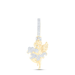 1/4CTW DIA NK ANGEL MENS CHARM