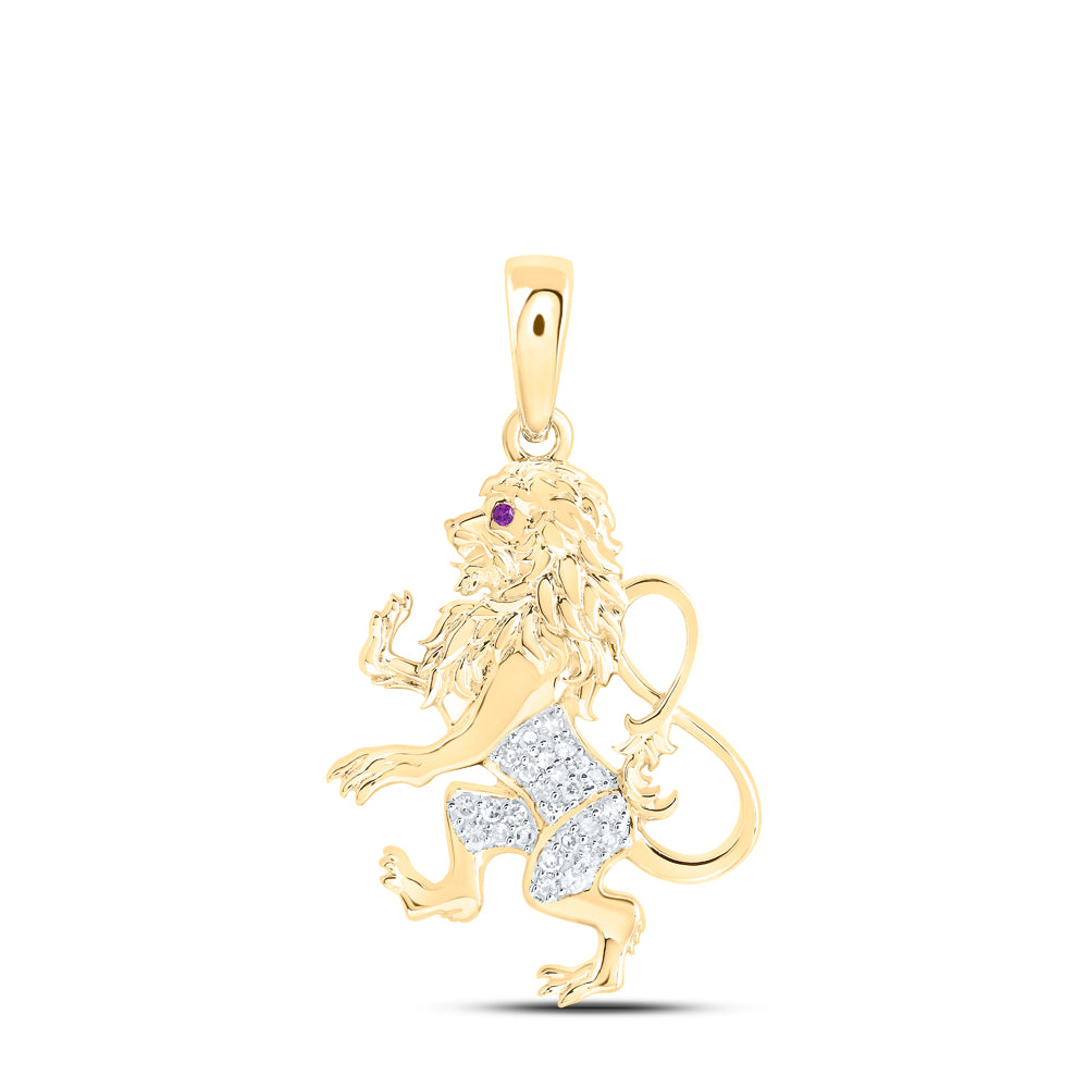 1/8CTW-DIA NK LION MEN'S CHARM