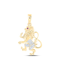 1/8CTW-DIA NK LION MEN'S CHARM