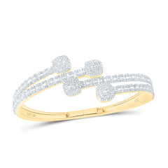 3 1/4CTW-DIA NK CUFF LADIES BANGLE (55x65 MM)