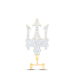 10K Yellow Gold 1/5 CTW-Natural Diamond Bail 2.3 Gram