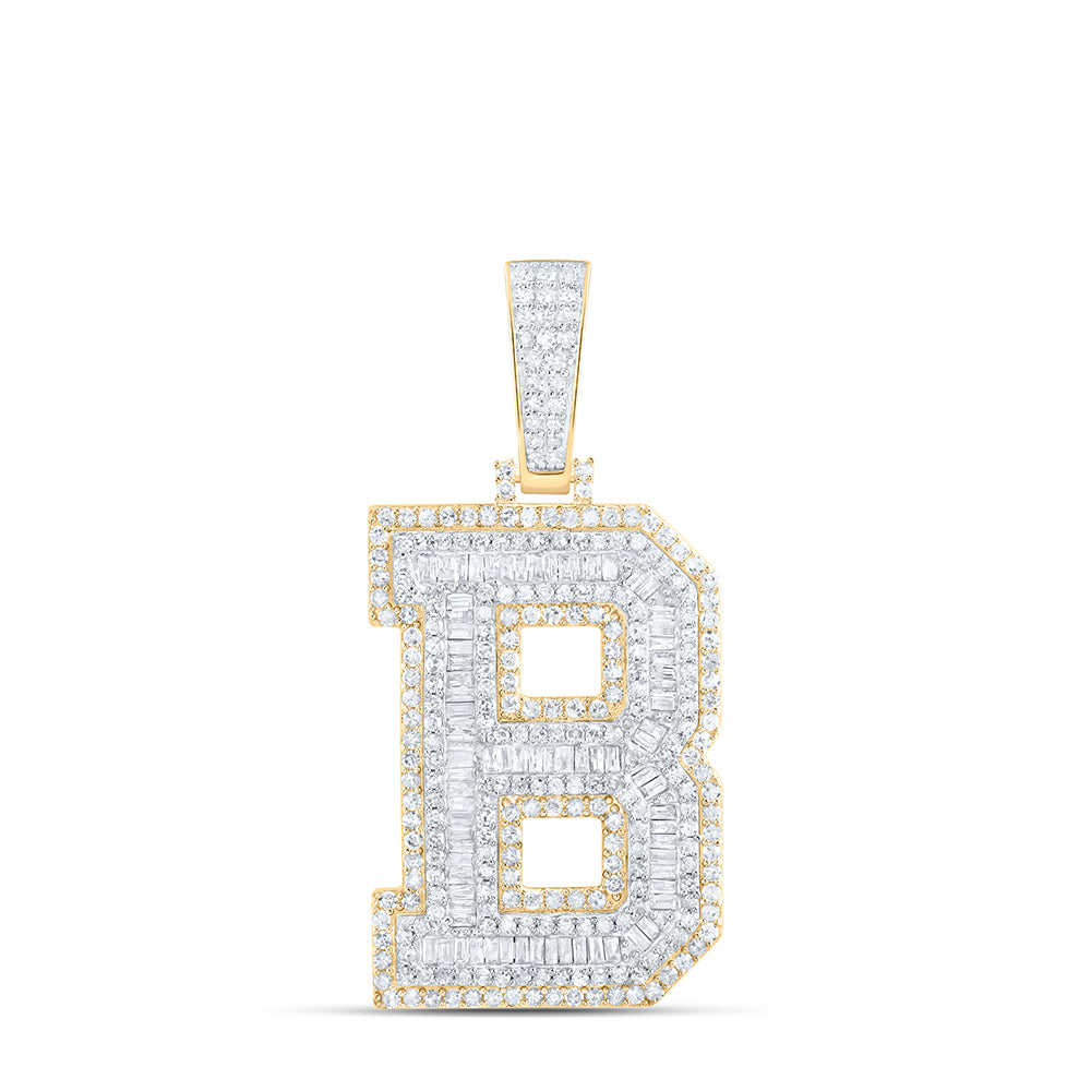2 CTW-DIA P1 INITIAL "B" MENS PENDANT