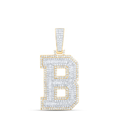 2 CTW-DIA P1 INITIAL "B" MENS PENDANT