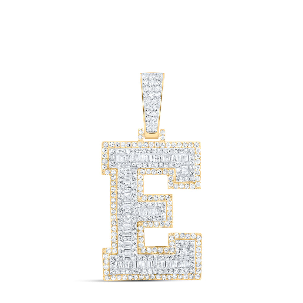 2 CTW-DIA P1 INITIAL "E" MENS PENDANT