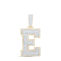 2 CTW-DIA P1 INITIAL "E" MENS PENDANT