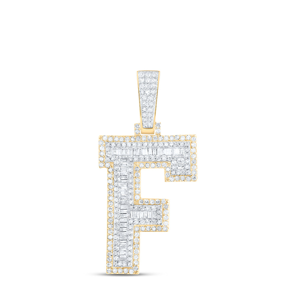 1 5/8CTW-DIA P1 INITIAL "F" MENS PENDANT