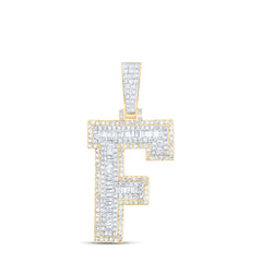 1 5/8CTW-DIA P1 INITIAL "F" MENS PENDANT